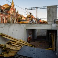 peron, przejście podziemne, stacja, tunel, wiata, Gdańsk Główny