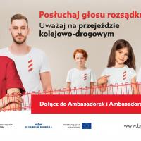 bezpieczny przejazd, bezpieczeństwo, kampania społeczna, materiał informacyjny, billboard, materiał promocyjny, ambasadorka bezpieczeństwa, ambasadorki bezpieczeństwa, ambasador bezpieczeństwa, ambasadorzy bezpieczeństwa