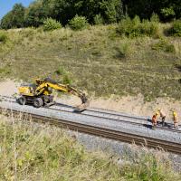 Toszek, Rudziniec, Stare Koźle, LK153, zgrzewanie szyn