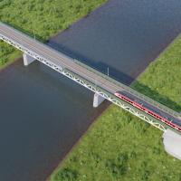 wizualizacja, widok z lotu ptaka, nowy most, Oborniki