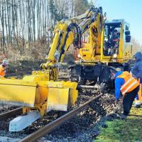 Chojnice, Kościerzyna, maszyna, nowa infrastruktura, prace na linii