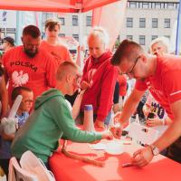 bezpieczny przejazd, kampania społeczna, szlaban na ryzyko, Gdynia, edukacja, edukacja dzieci, wydarzenie plenerowe, stoisko, stoisko kampanii, Moto Safety Day, edukacja dorosłych