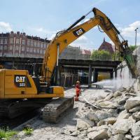 wiadukt, przebudowa, stacja, tor, dźwig, Katowice, katowicki węzeł kolejowy, Mikołowska