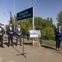 briefing prasowy, przystanek, Klimczak Dariusz, Wyborski Piotr, Warszawa Ursus Północny