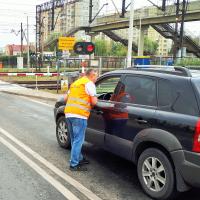 SOK, bezpieczny przejazd, bezpieczny piątek, akcja ulotkowa, żółta naklejka, Bydgoszcz