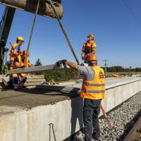 LK131, Siedlce Łaskie, prace budowlane, infrastruktura kolejowa