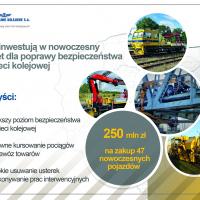 bezpieczeństwo, podbijarka, transport towarowy, nowy sprzęt, inwestycja