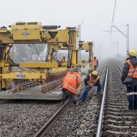 2015-03 Żyrardów - modernizacja torów przed stacją