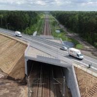 Rail Baltica, wiadukt drogowy, Topór, nowy wiadukt drogowy