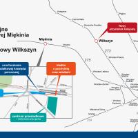 stacja, porozumienie, mapa, nowa infrastruktura, przystanek, Wilkszyn, Miękinia