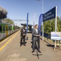 briefing prasowy, przystanek, Klimczak Dariusz, Wyborski Piotr, Warszawa Ursus Północny