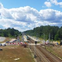 E75, Rail Baltica, przejście podziemne, nowa infrastruktura, pociąg pasażerski, przystanek, Topór