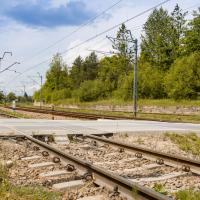 2019-10 Libiąż, przejazd kolejowo-drogowy, ul. Kamienna