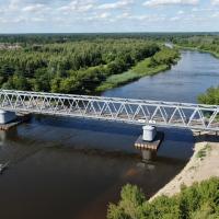 nowy tor, Chorzele, LK35, nowa infrastruktura, most nad Narwią