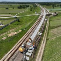 Radzice, nowa sieć trakcyjna, nowy tor, LK22