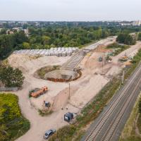 TBM, budowa tunelu, drążenie tunelu kolejowego, Łódź Koziny, Łódź Śródmieście, szacht, komora