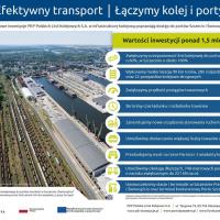 infografika, przewóz towarów, port Świnoujście, Szczecin Port Centralny, nowy tor