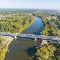 most, Narew, nowa infrastruktura, powrót pociagów, widok z lotu ptaka