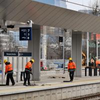 Warszawa Zachodnia, linia średnicowa, warszawska linia średnicowa, budowa peronu, Budimex, WWK