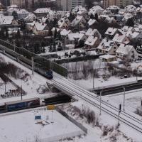 E30, Opole Zachodnie, nowa infrastruktura, pociąg pasażerski, Opole Główne, drugi tor, widok z góry