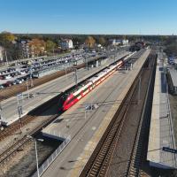 LK7, nowy tor, Warszawa Anin, nowe skrzyżowanie bezkolizyjne, widok z lotu ptaka, linia otwocka