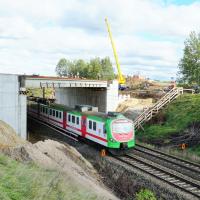 E75, Rail Baltica, budowa wiaduktu kolejowego, Uhów