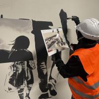 stacja, Warszawa Gdańska, nowe przejście podziemne, mural, PORR S.A., artysta