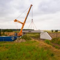 2019-06 Nakładanie wiaduktu w Toszku