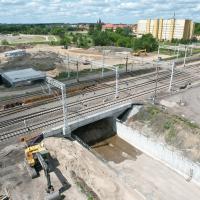 E75, Rail Baltica, Ełk, prace budowlane, nowy wiadukt, nowa infrastruktura