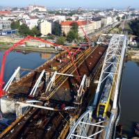 Kraków, E30, most nad Wisłą, nowa infrastruktura, betonowanie