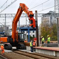 Warszawa, linia obwodowa, Warszawa Gdańska, warszawski węzeł kolejowy, kładka, warszawska linia obwodowa, nowa kładka