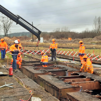 2020-03-26 PLK - postępują prace na kolejowych budowach