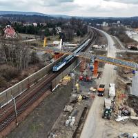 E30, Wola Filipowska, nowy wiadukt, nowa infrastruktura, widok z lotu ptaka