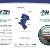 materiał informacyjny, ulotka, POIiŚ 2014-2020, LK1, Częstochowa, Zawiercie