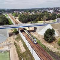 nowa infrastruktura, nowy wiadukt drogowy, widok z lotu ptaka, Młoszowa