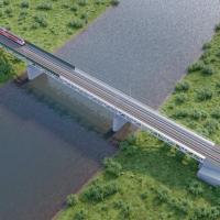 widok z lotu ptaka, nowy most, Oborniki