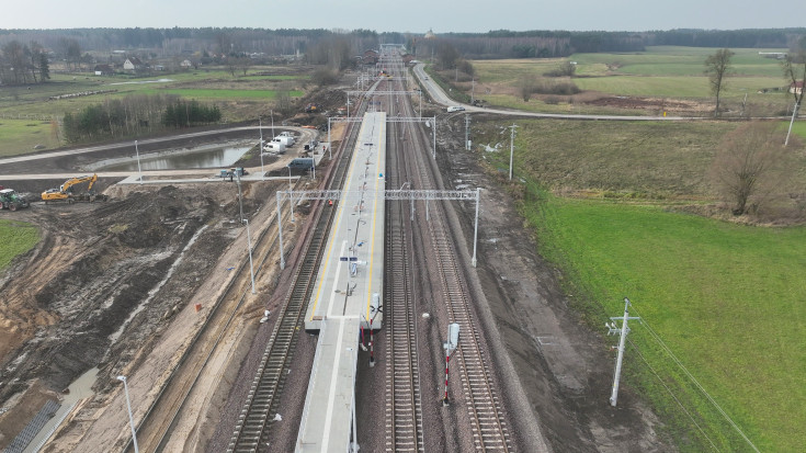 Sterławki Wielkie, LK38, powrót pociagów, widok z góry