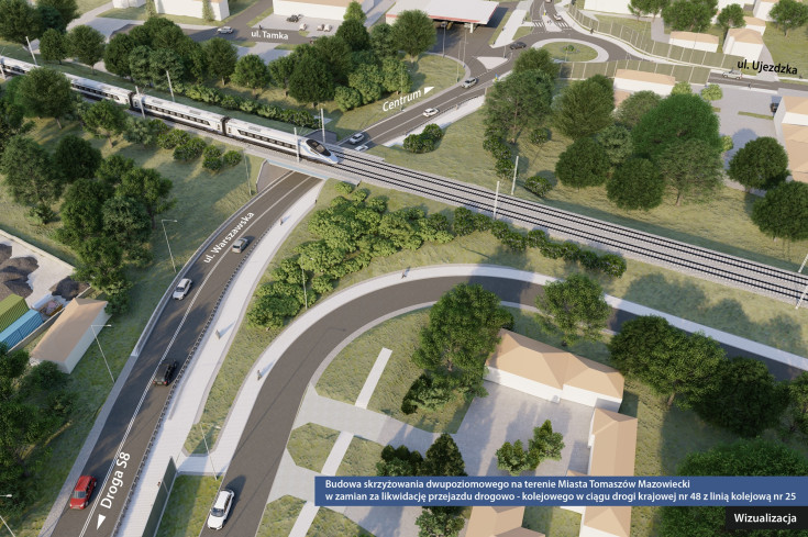 LK25, Tomaszów Mazowiecki, wizualizacja, tunel drogowy, nowa infrastruktura