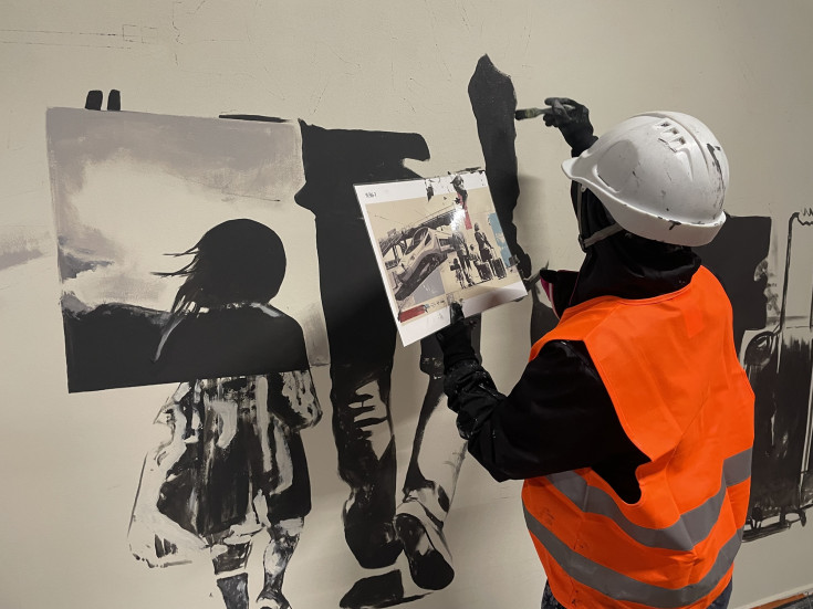 stacja, Warszawa Gdańska, nowe przejście podziemne, mural, PORR S.A., artysta