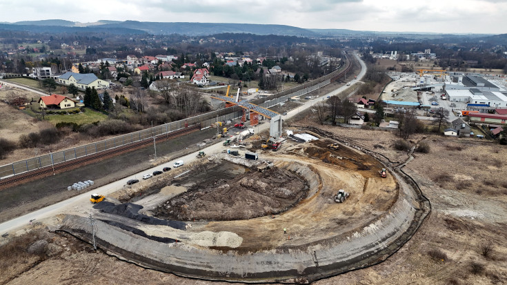 E30, Wola Filipowska, nowy wiadukt, nowa infrastruktura, widok z lotu ptaka