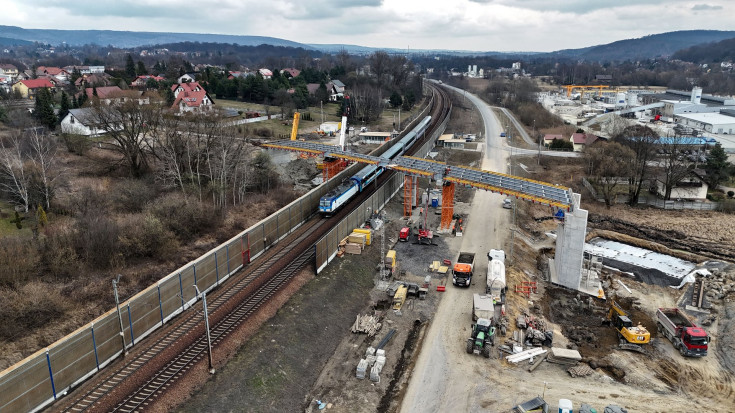 E30, Wola Filipowska, nowy wiadukt, nowa infrastruktura, widok z lotu ptaka