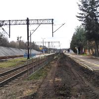 sieć trakcyjna, stacja, LK25, tłuczeń, prace budowlane, LK78, LK74, nowy tor, nowy obiekt inżynieryjny, Targorzeg, nowy przejazd kolejowo-drogowy