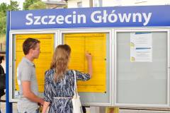 pasażer, peron, rozkład jazdy, informacja pasażerska, Szczecin, Szczecin Główny