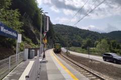 stacja, tor, nowy peron, Wierchomla Wielka, pojazd techniczny