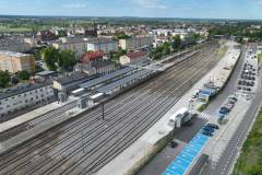 stacja, nowe przejście podziemne, nowa winda, widok z lotu ptaka, Program Przystankowy, Nakło nad Notecią