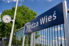 Nędza, informacja pasażerska, śląskie, zegar, KPO, nowa tablica