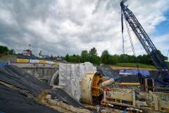 tunel, LK104, budowa, maszyna, plac budowy, inwestycja, KPO, Męcina