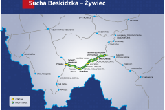 Sucha Beskidzka, LK97, Żywiec, mapa, nowy tor, nowy obiekt inżynieryjny, nowy peron, nowy przejazd kolejowo-drogowy