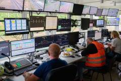 pracownik, SRK, ekran, system komputerowy, komputer, nowy system sterowania ruchem kolejowym, KPO, Częstochowa Rząsawa, digitalizacja