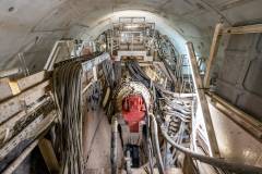 TBM, budowa tunelu, drążenie tunelu kolejowego, Łódź Koziny, Łódź Śródmieście, szacht, komora